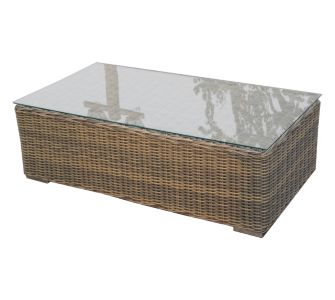 Ambientehome Tisch Mosambik, Polyrattan grau, ca. 110 x 60 cm