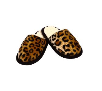 Pantoffeln in Leopardenoptik, 1 Paar
