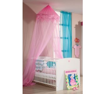 rauch Babybett Girl wei&szlig;/rosa in 70x140 cm