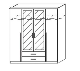 rauch Kleiderschrank Lucania mit Spiegel