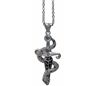 Luxxos Trendschmuck - Collier Schwert mit Schlange 45+5 cm