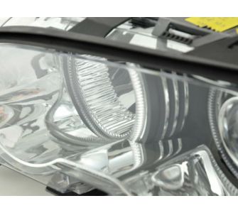 FK-Automotive Angel Eyes Scheinwerfer Set BMW 3er Coupe Typ E46 Bj. 98-01 chrom