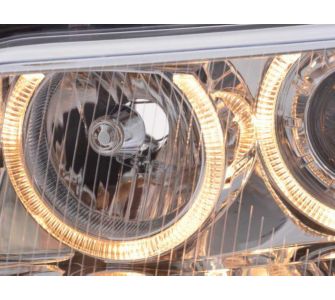FK-Automotive Angel Eyes Xenon Scheinwerfer Set Audi A4 Typ B5 Bj. 99-01 chrom