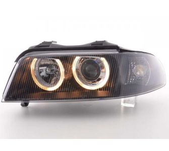 FK-Automotive Angel Eyes Xenon Scheinwerfer Set Audi A4 Typ B5 Bj. 99-01 schwarz