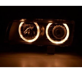 FK-Automotive Angel Eyes Scheinwerfer Set BMW 7er Typ E38 Bj. 95-98 schwarz