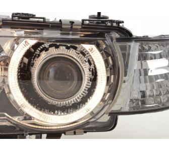 FK-Automotive Angel Eyes Scheinwerfer Set BMW 7er Typ E38 Bj. 99-02 chrom