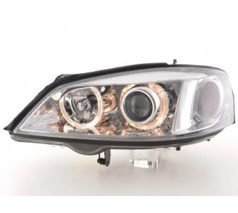 FK-Automotive Angel Eyes Scheinwerfer Set f&uuml;r Opel Astra Typ G Bj. 98-03 chrom