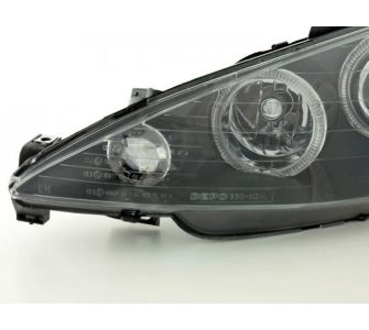 FK-Automotive Angel Eyes Scheinwerfer Set f&uuml;r Peugeot 206 Bj. 98-03 schwarz