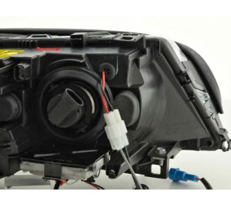 FK-Automotive Angel Eyes Xenon Scheinwerfer Set BMW 3er Coupe Typ E46 Bj. 01-03 chrom