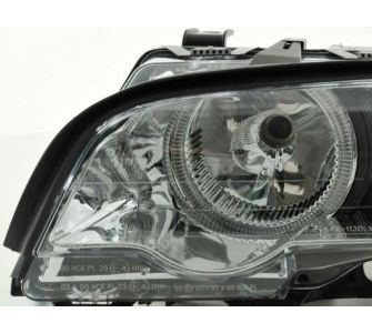 FK-Automotive Angel Eyes Xenon Scheinwerfer Set BMW 3er Coupe Typ E46 Bj. 98-01 chrom