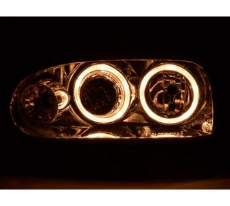 FK-Automotive Angel Eyes Xenon Scheinwerfer Set VW Golf 3 Typ 1HXO, 1 EXO Bj. 91-97 chrom
