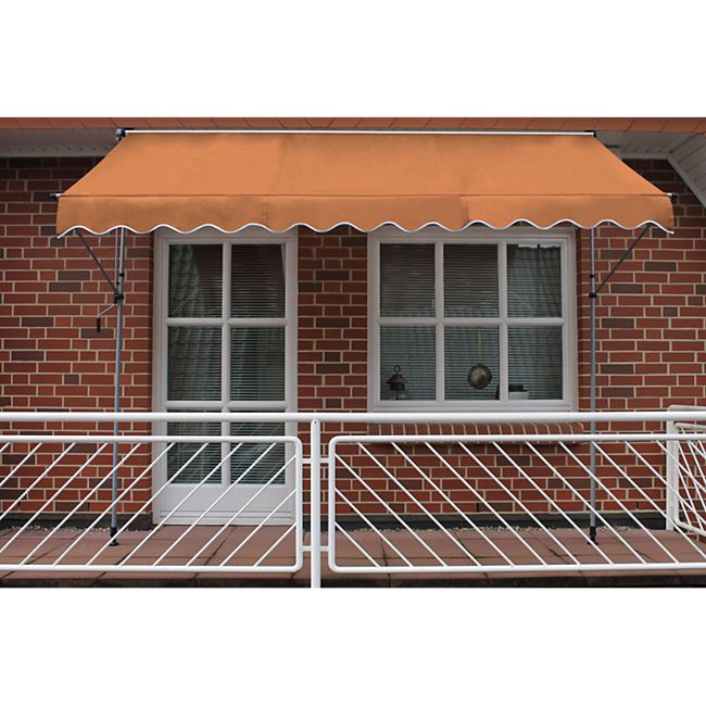 Leco Klemmmarkise 200x120cm Balkon Markise Spannmarkise Sonnenschutz Orange Online Kaufen Bei Netto